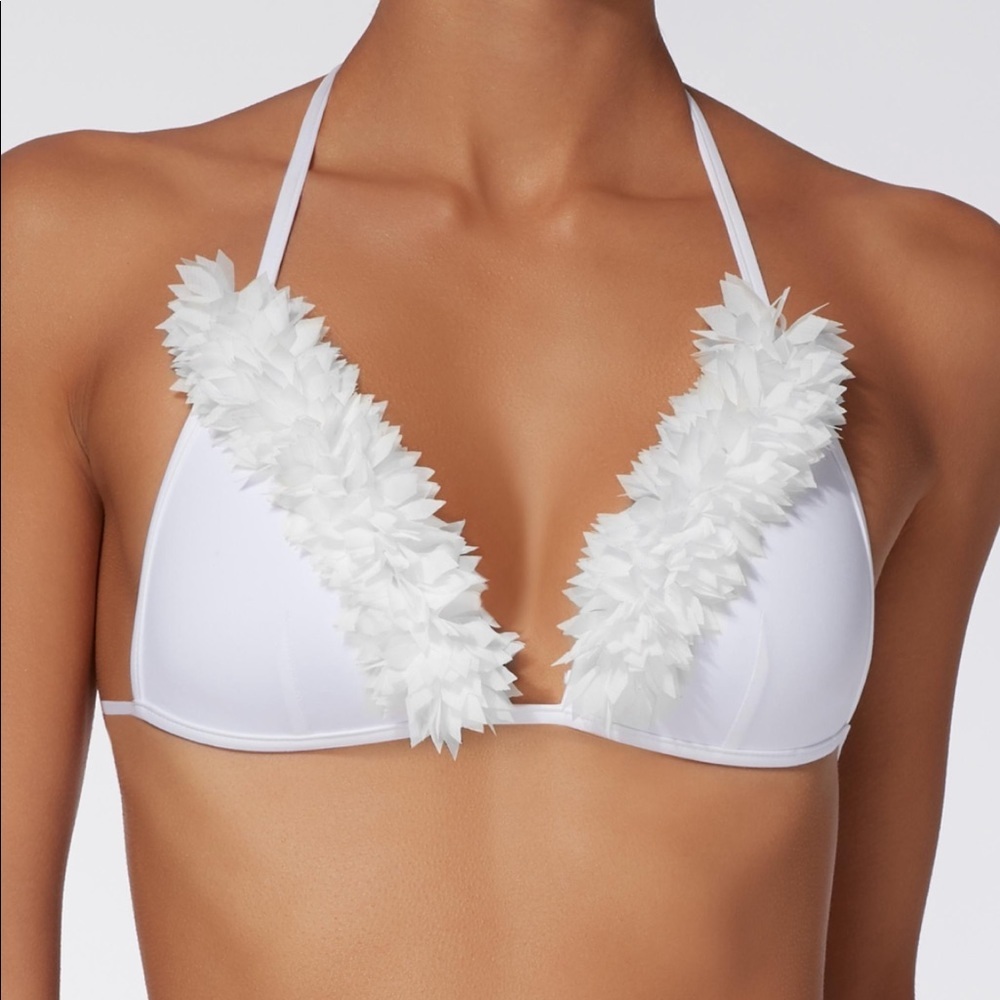White Calzedonia Bikini Top Sz Sm